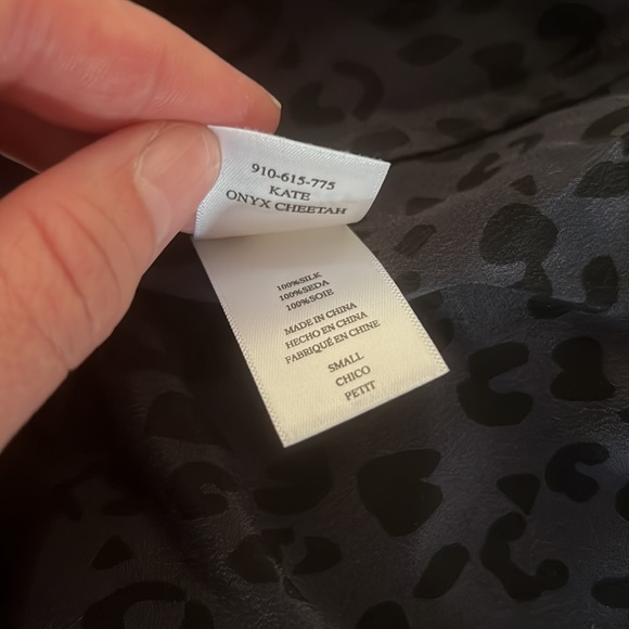 Rails leopard print gray silk blouse - Picture 4 of 4